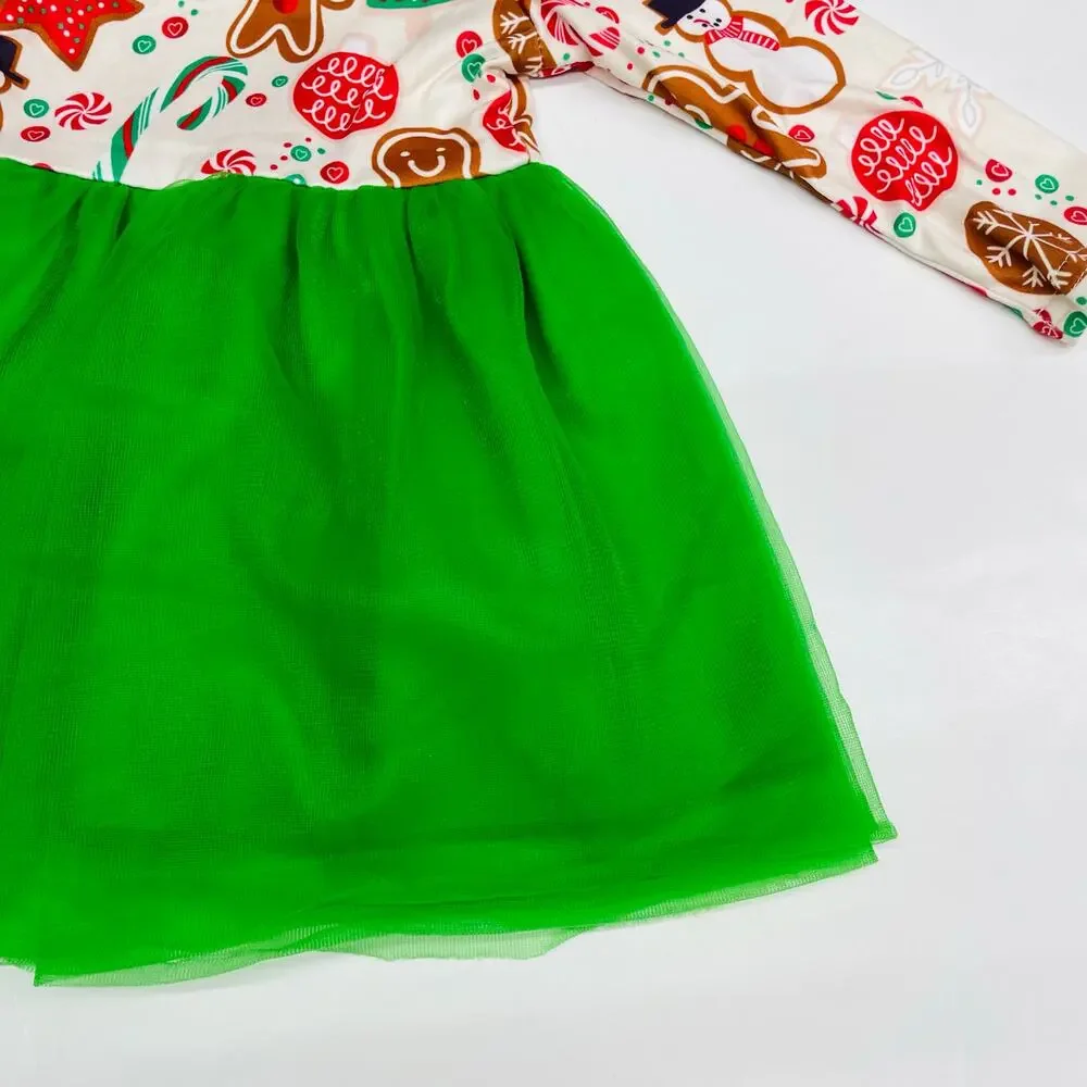NWT L (4T) Green Christmas Tutu Dress